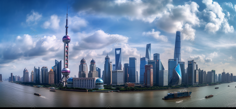 白云上海外滩半岛江景东方明珠城市建筑繁华摄影,高清,摄影图,摄影图片,图片大全,摄影图免费下载